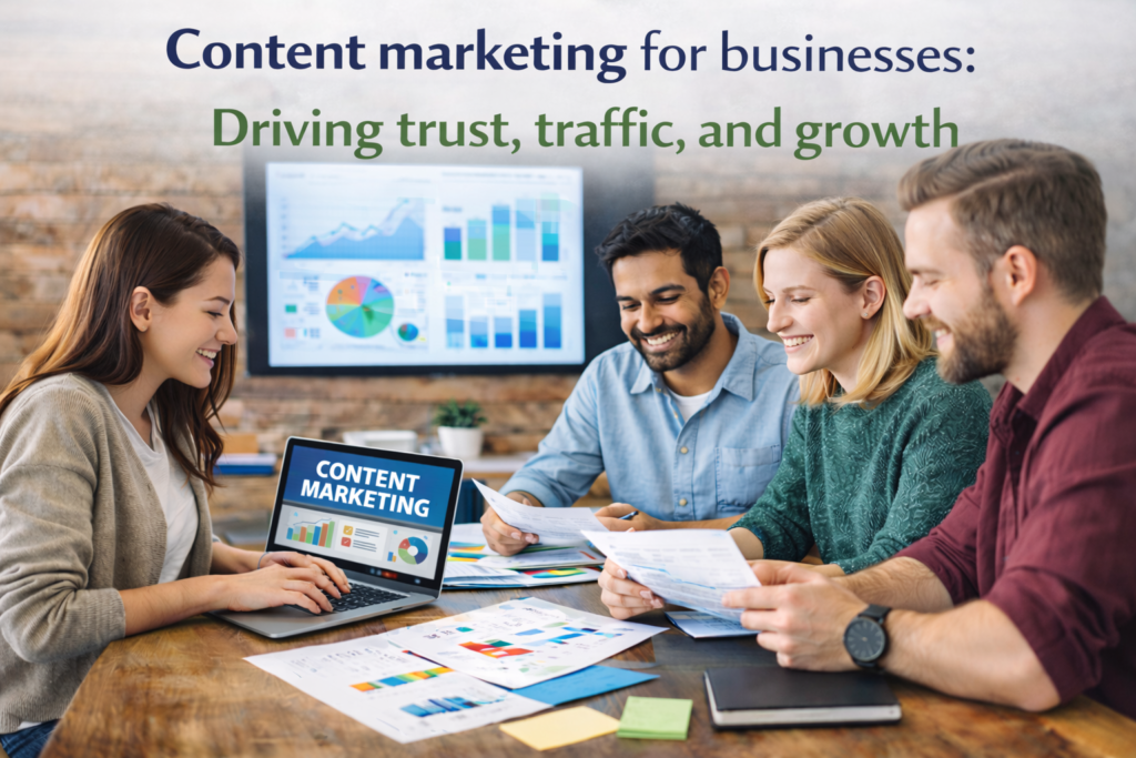 Content marketing for businesses driving trust, traffic, and long-term growth