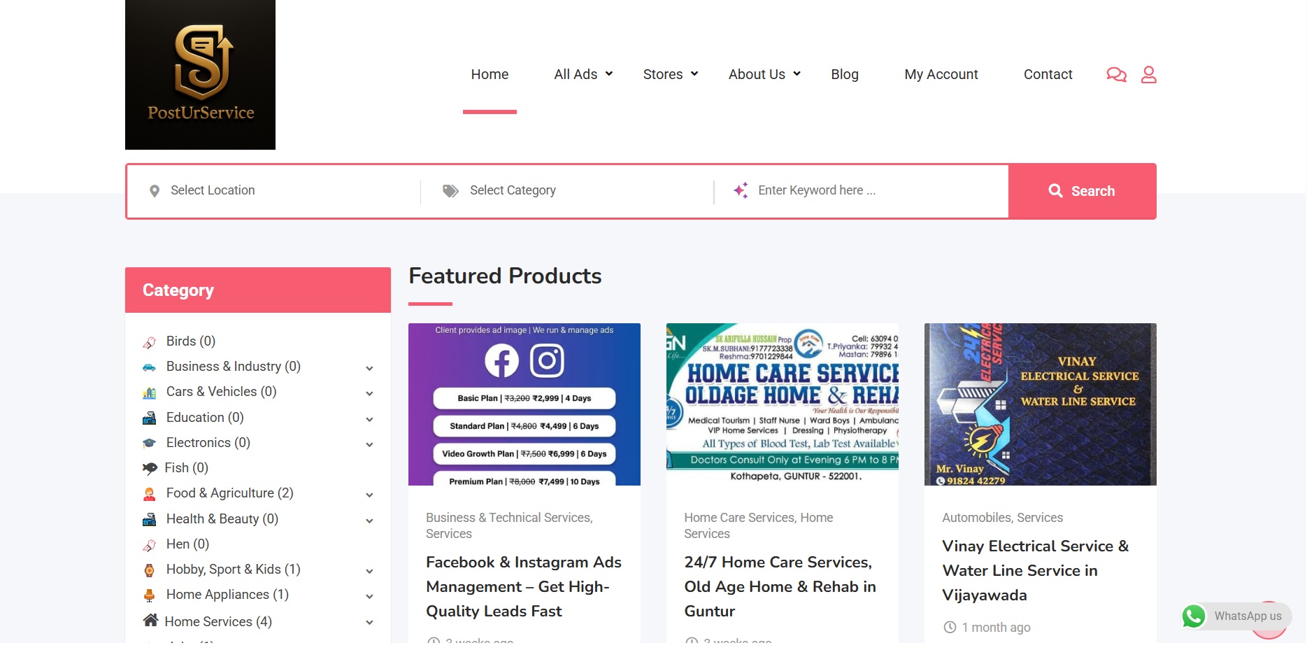 Post Ur Services Website Designed by SmartLead